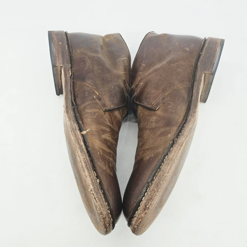 Frye John Addison Boots Mens Size 13 D Brown Leather Chukka Shoes Lace Up